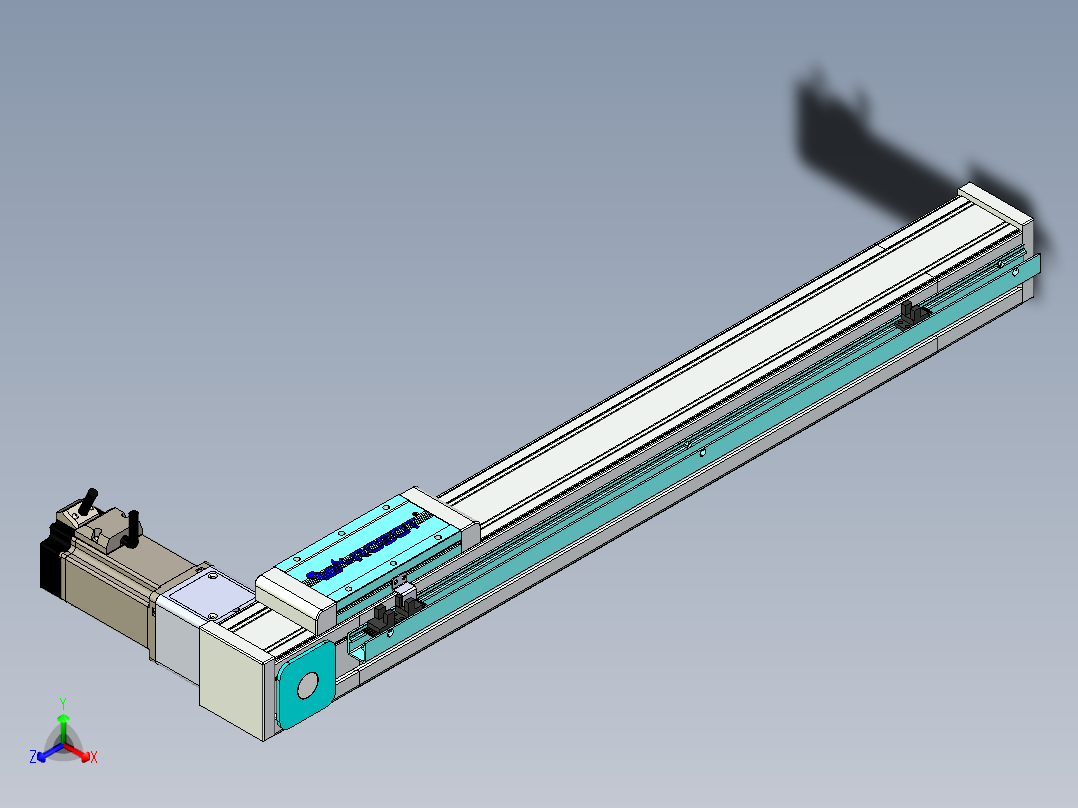 欧规系列-LB6A-L130-S500-BR-ZP40-C3正等轴测图