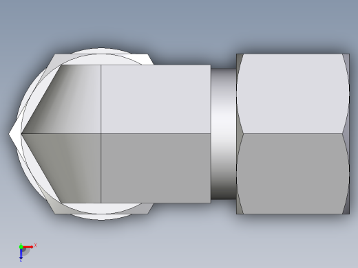 卡套式工业通用硬管接头EO_Adjustable_Locknut_elbow_WEE12ZLMCF俯视缩略图