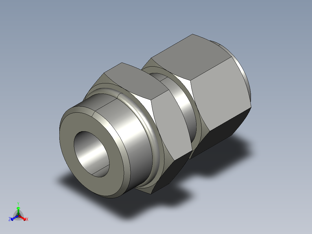 卡套式工业通用硬管接头12-16_f5bu-s主视图