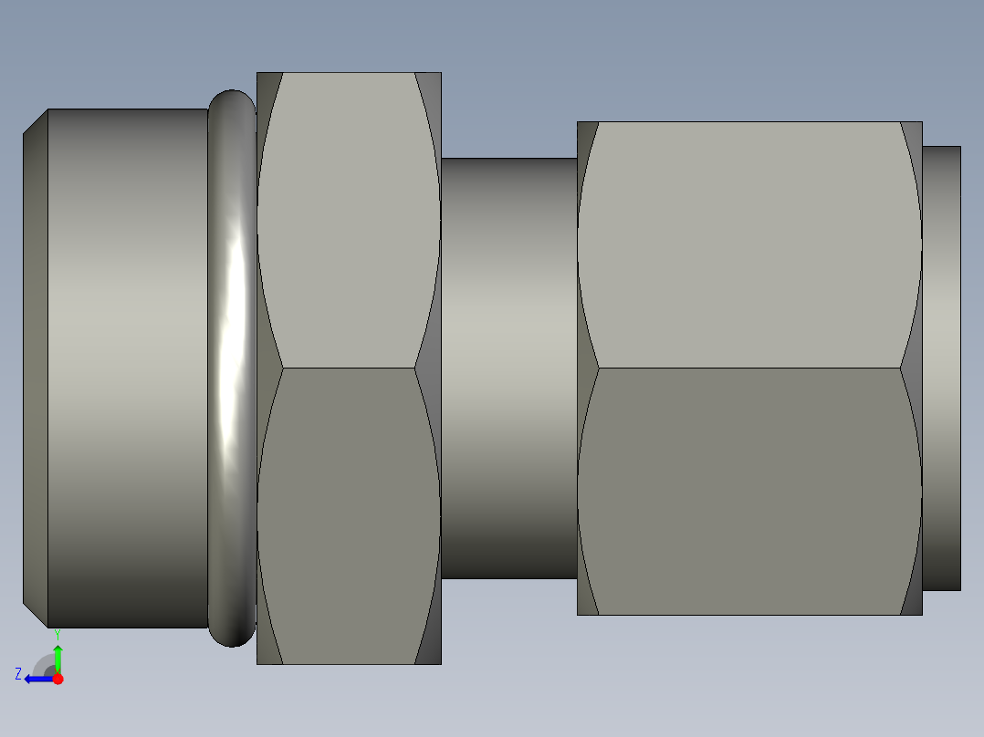 卡套式工业通用硬管接头12-16_f5bu-s右视图