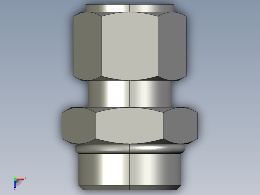 卡套式工业通用硬管接头12-16_f5bu-s俯视缩略图