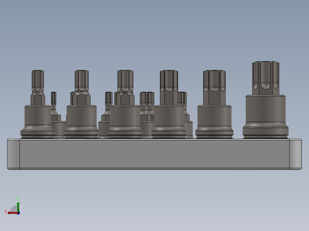 Carlyle Torx 螺丝刀套装 3DP后视图