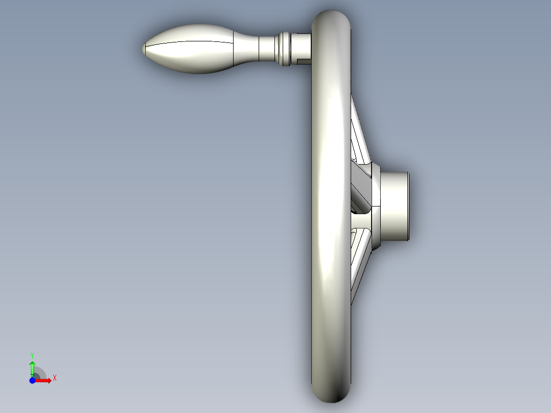 塑膠手輪NRP,RP-3D多系列多零件图纸模型前视图