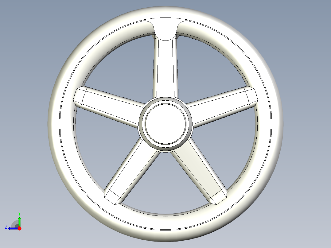 塑膠手輪NRP,RP-3D多系列多零件图纸模型右视图