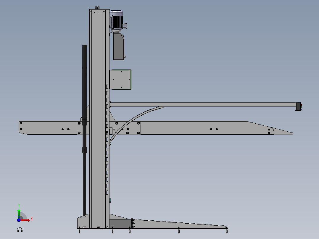 2.8T两柱停车库前视图