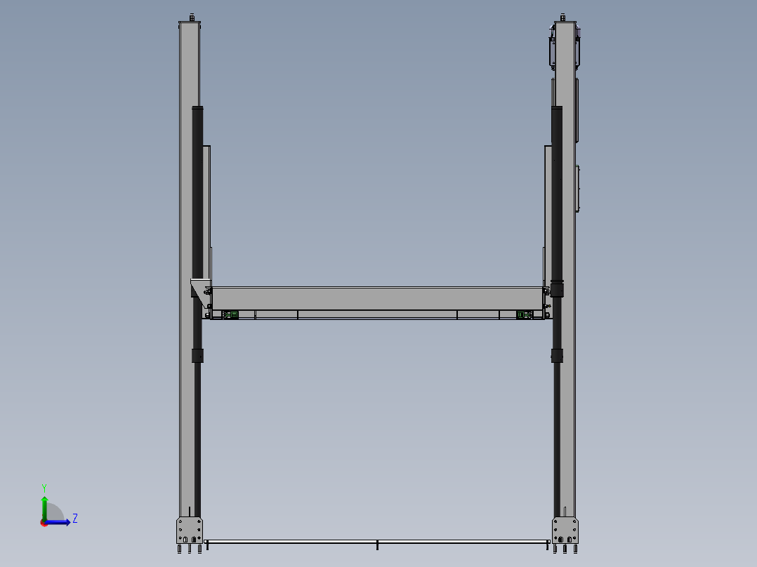 2.8T两柱停车库左视图