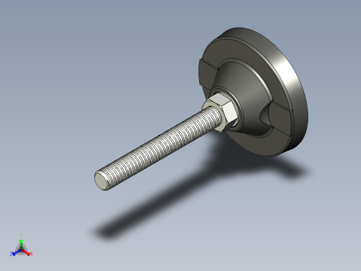 工程塑膠水平調整腳座169(A)-3D多系列多零件图纸模型