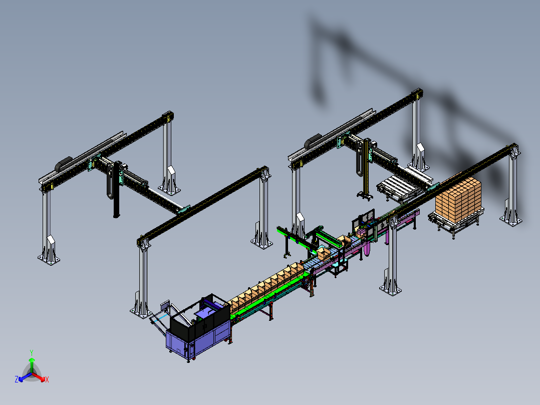 大型龙门码垛方案