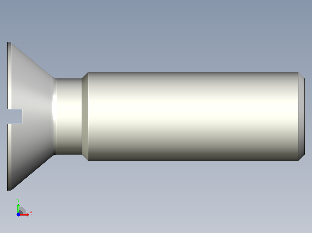沉头螺钉-Screw_-M30-L100_75-50-5x5-40_-Countersunk_head.stp前视图