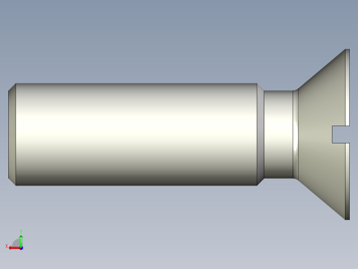 沉头螺钉-Screw_-M30-L100_75-50-5x5-40_-Countersunk_head.stp后视缩略图