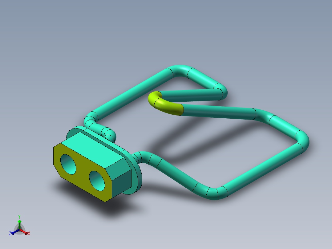 电热管正等轴测图