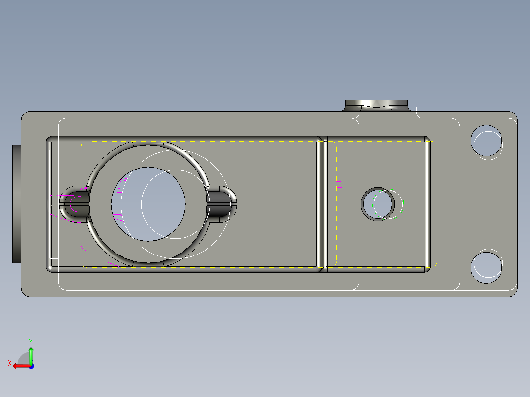 底座钻孔夹具（CAD图+UG三维）后视图