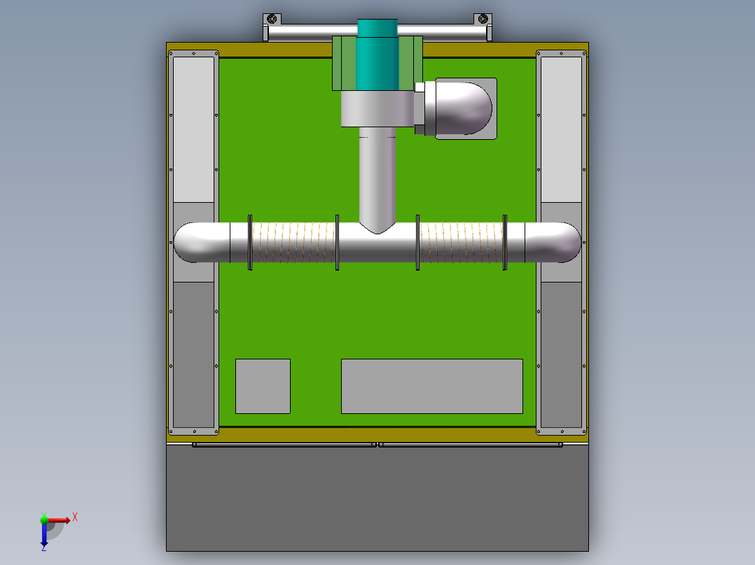 芯材预热烤箱（sw18可编辑+cad）俯视图