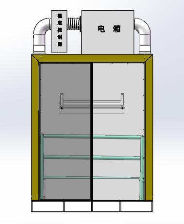 芯材预热烤箱（sw18可编辑+cad）