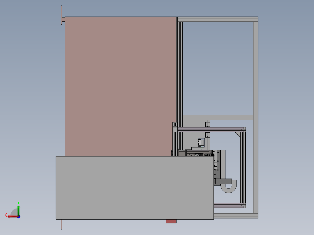 插针机改造（sw18可编辑+工程图+bom）后视图