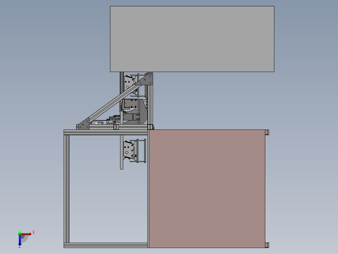 插针机改造（sw18可编辑+工程图+bom）俯视图