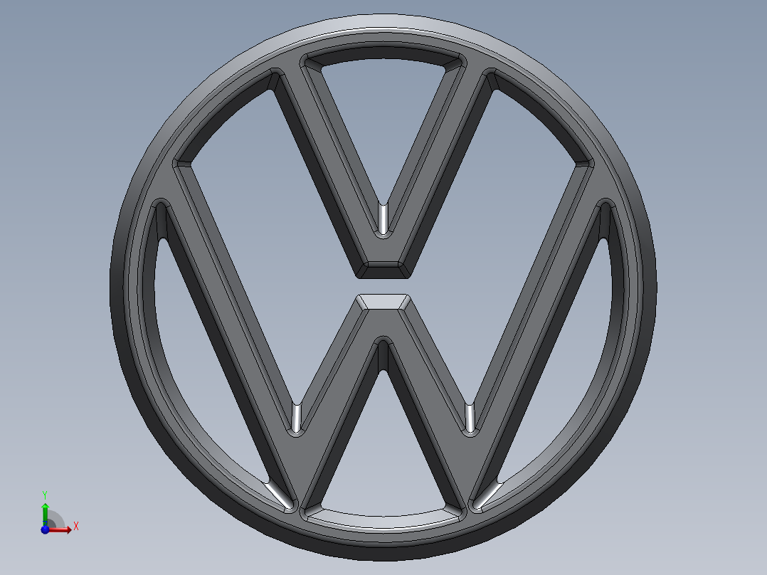 大众车标前视图