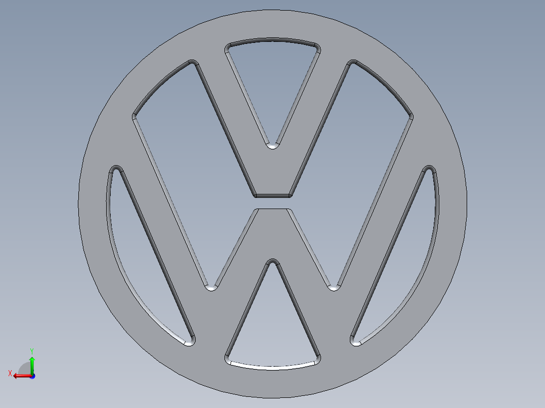 大众车标后视图