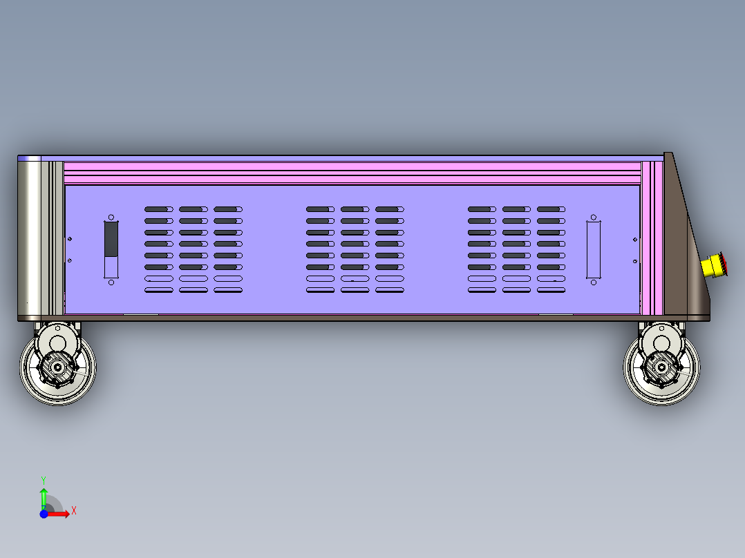 智能AGV输送小车设计前视图