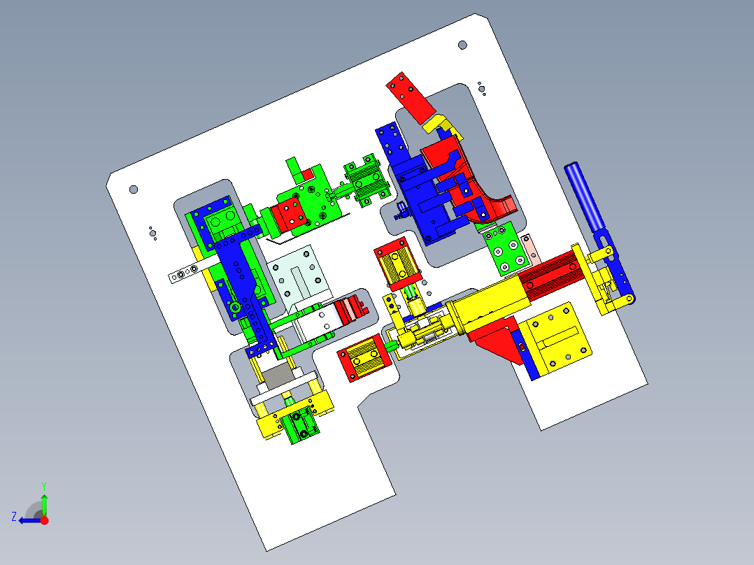 梁体组件的焊接工装夹具右视图