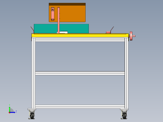 纸板送料调节机构左视缩略图