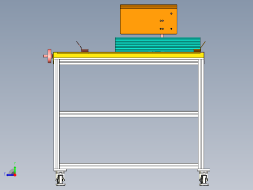 纸板送料调节机构右视缩略图