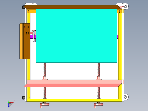 纸板送料调节机构俯视缩略图