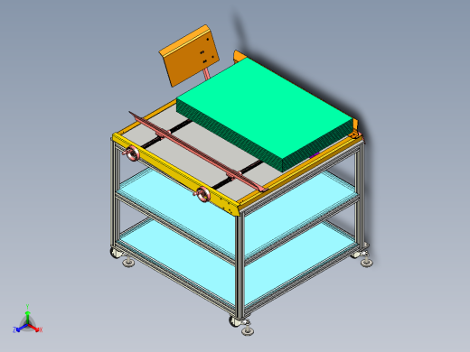 纸板送料调节机构正等轴测缩略图