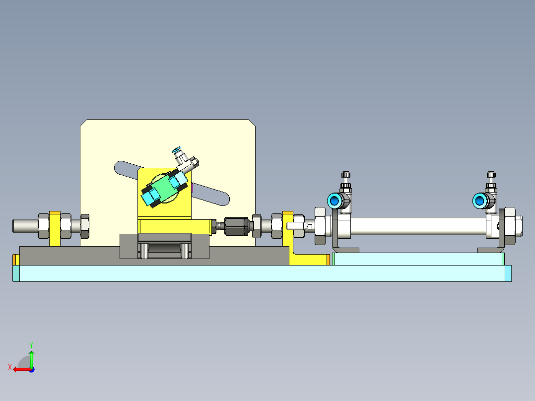 翻转夹手组装后视图