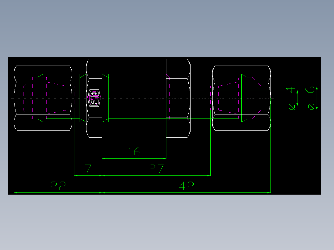 PARKER管接头EO Bulkhead union SV06ZL71(16)_front