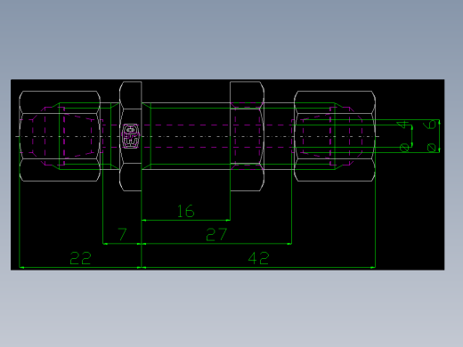 PARKER管接头EO Bulkhead union SV06ZL71(16)_front