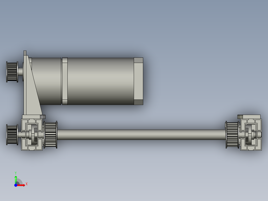 贴胶U5下轨道前视图