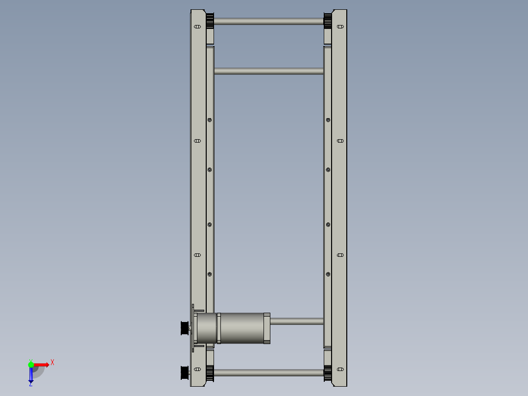 贴胶U5下轨道俯视图