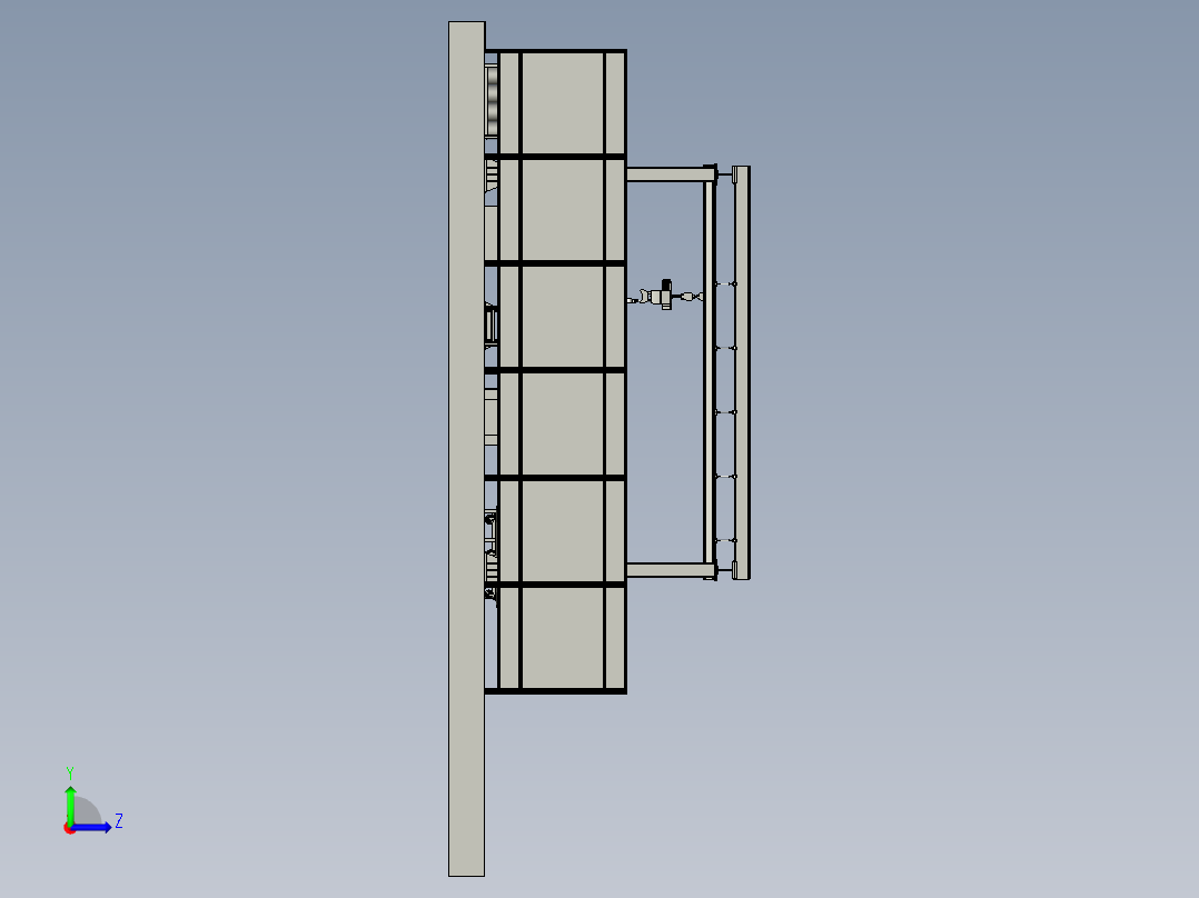激光熔覆机器人系统左视图