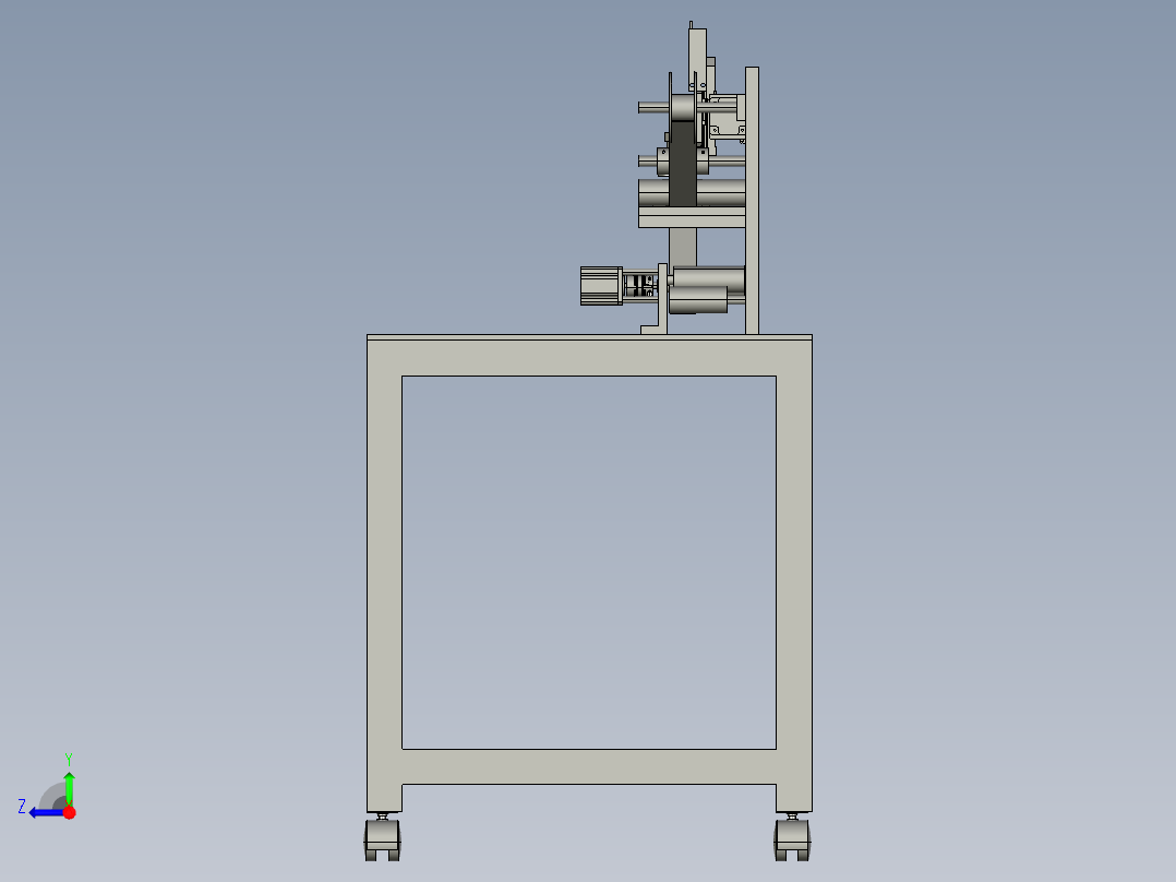 自动分类的贴标设备右视图