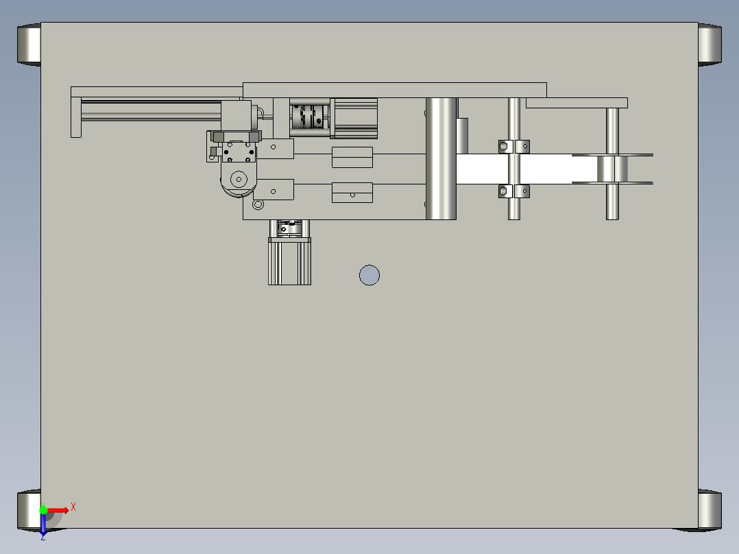 自动分类的贴标设备俯视图