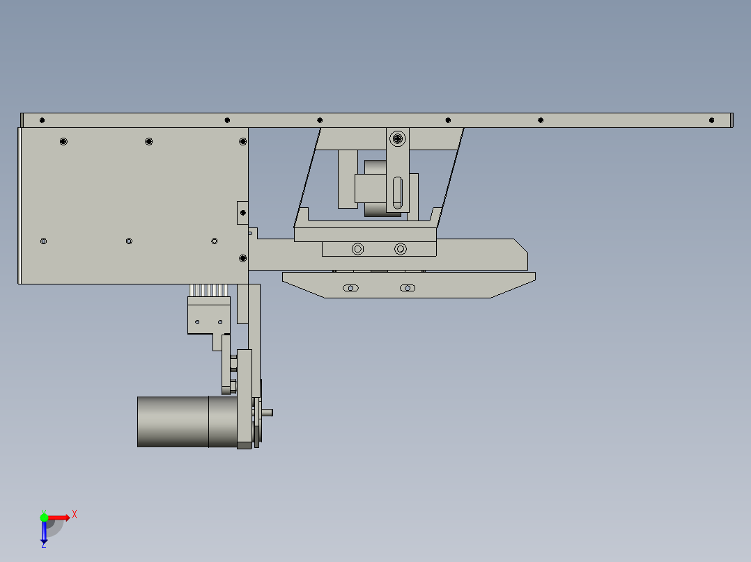 供料主体组装俯视图