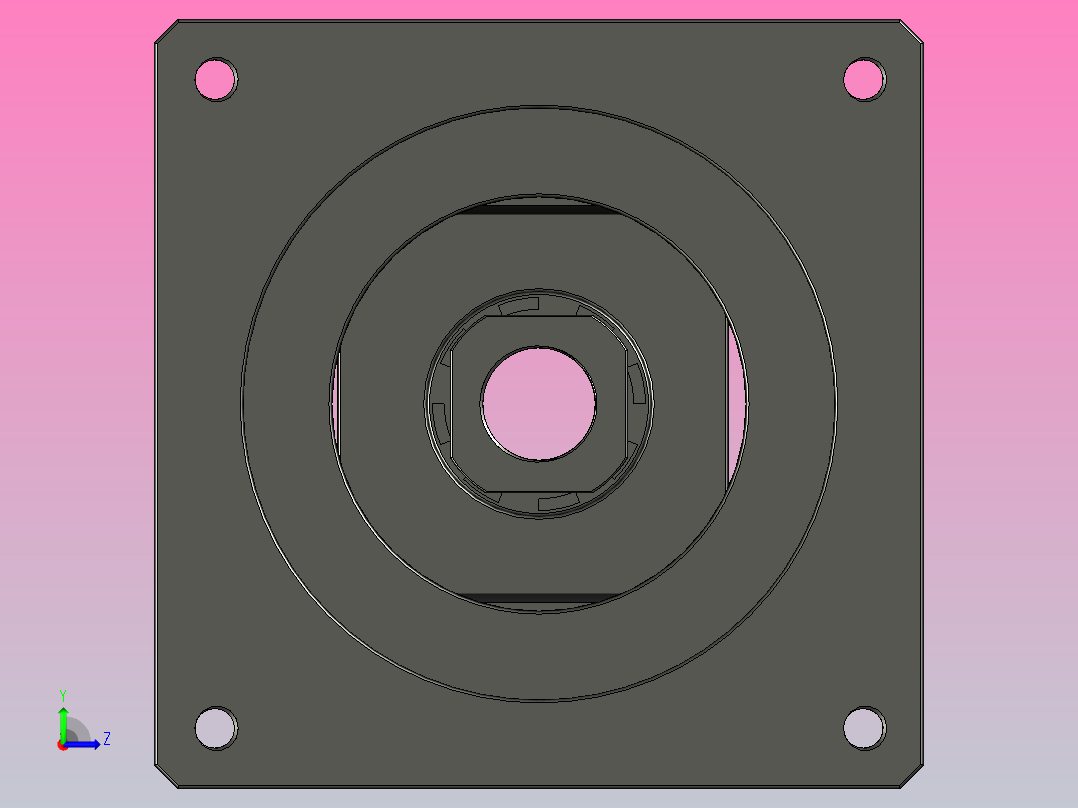 JST20系列电机安装座JST20-130B左视图