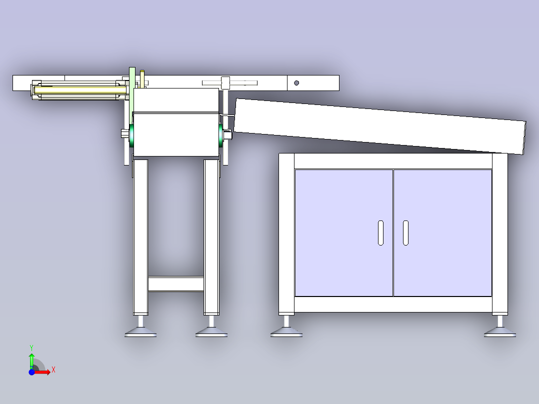 通用自动下料输送线前视图