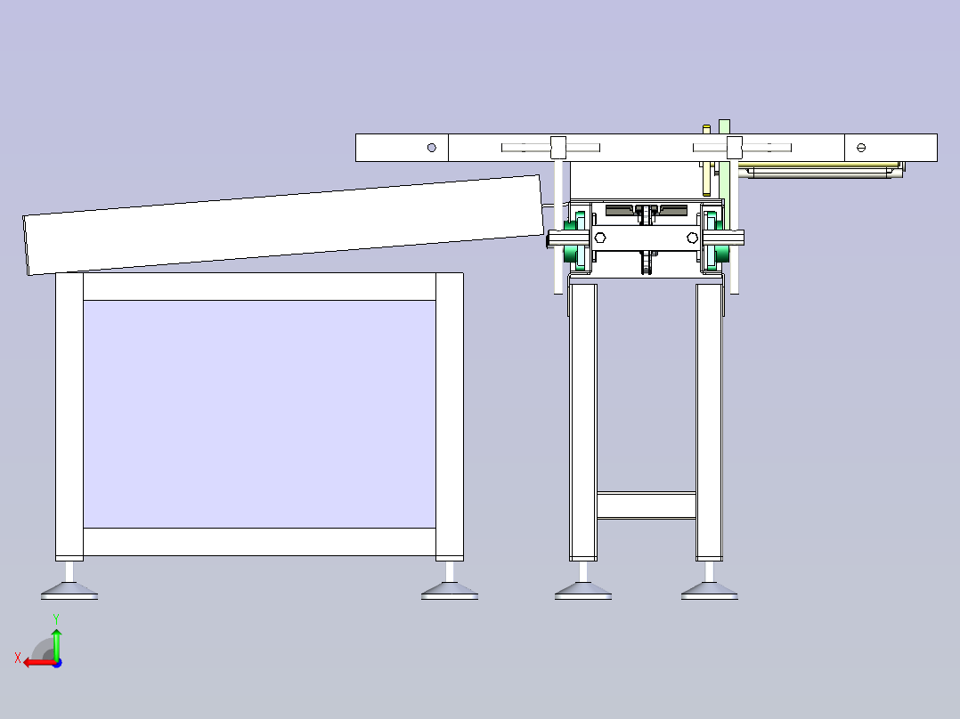 通用自动下料输送线后视图