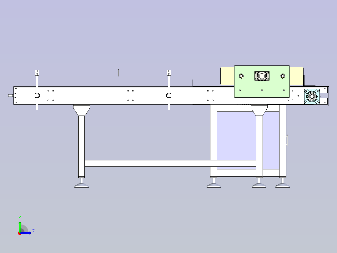 通用自动下料输送线左视图