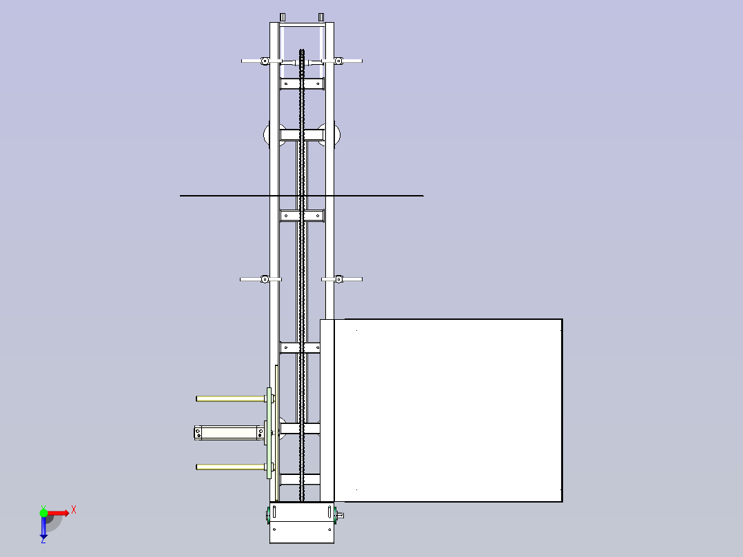 通用自动下料输送线俯视图