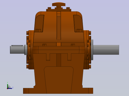 两级圆柱齿轮减速机[ZLY160-20-Ⅰ]左视缩略图