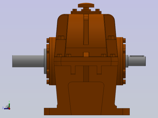 两级圆柱齿轮减速机[ZLY160-20-Ⅰ]右视缩略图
