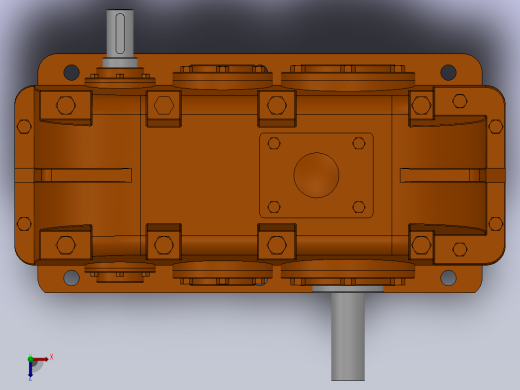 两级圆柱齿轮减速机[ZLY160-20-Ⅰ]俯视缩略图