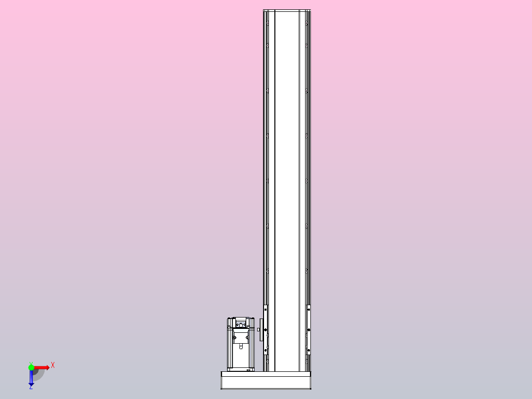 日规模组半封闭丝杆TPA-HNR-105D-1610C-L600-ML-C-P40-N3俯视图