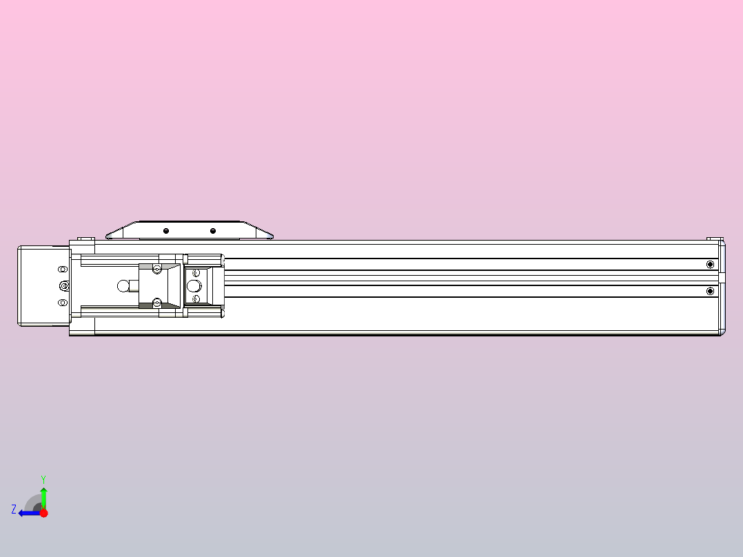 滚珠丝杠直线轴带导轨全封闭TPA-HCR-65S-1610C-L250-MR-C-P10-N3右视图