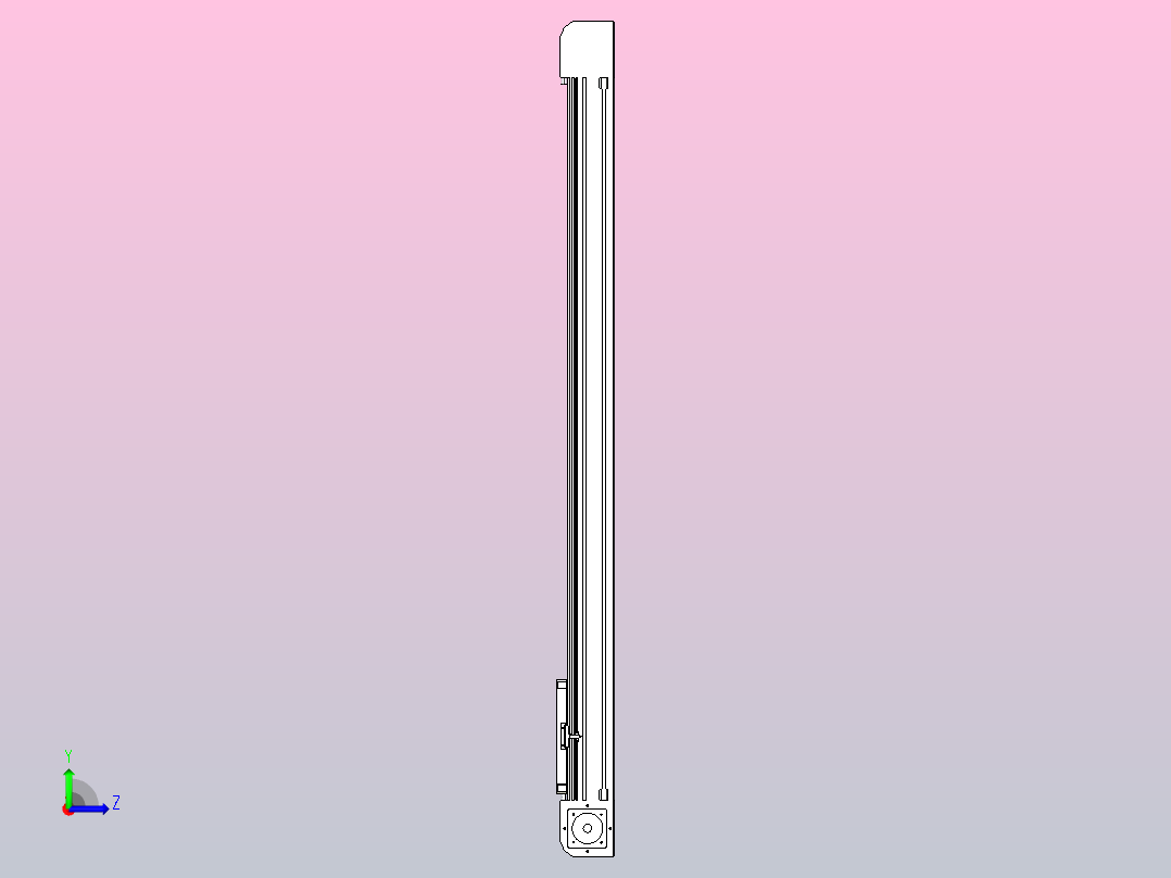 带式直线轴半闭式TPA-ONB-120-256-L1350-DR-J90-N3左视图