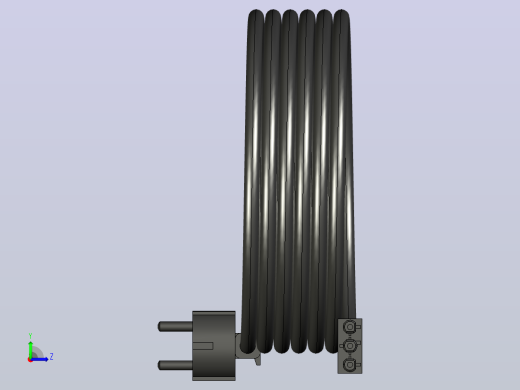 连接电源，插座-接地插头左视缩略图
