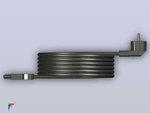 连接电源，插座-接地插头俯视缩略图